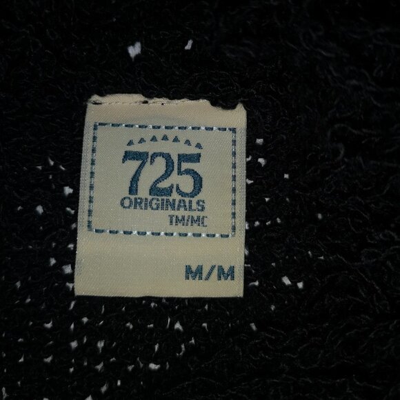 725 Originals Ladies Junior Black Long Duster Cardigan Sweater - Picture 3 of 7